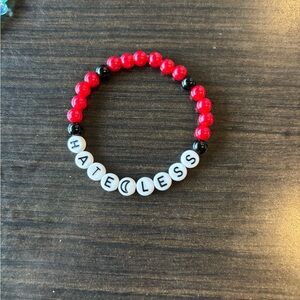 Red and Black Beaded Bracelet